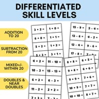 Maths Facts Bingo Game – Addition, Subtraction, Doubles to 20 | Maths Fluency - thumbnail 3 of 5