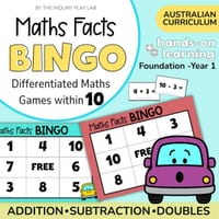 Maths Facts Bingo Game – Addition, Subtraction, Doubles to 10 | Maths Fluency - thumbnail 1 of 6