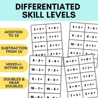 Maths Facts Bingo Game – Addition, Subtraction, Doubles to 10 | Maths Fluency - image 4 of 6