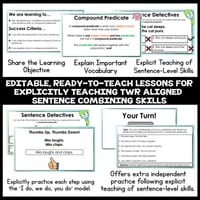 Combining Sentences Compound Predicate | Sentence-Level Writing | Writing Revolution Aligned - thumbnail 3 of 5