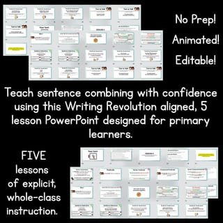 Combining Sentences Compound Predicate | Sentence-Level Writing | Writing Revolution Aligned - image 5 of 5