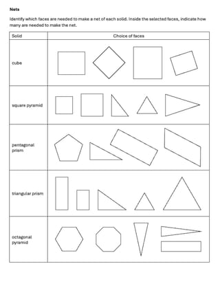 Nets Year 5 Worksheets - image 2 of 4