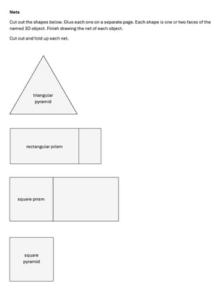 Nets Year 5 Worksheets - image 3 of 4