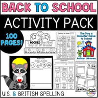 Back to School First Day First Week Activities, Crafts, Charts, Bathroom Rules, Worksheets - thumbnail 2 of 8