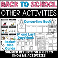 Back to School First Day First Week Activities, Crafts, Charts, Bathroom Rules, Worksheets - thumbnail 4 of 8