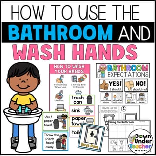 Back to School First Day First Week Activities, Crafts, Charts, Bathroom Rules, Worksheets - image 7 of 8