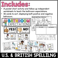 Back to School First Day First Week Activities, Crafts, Charts, Bathroom Rules, Worksheets - thumbnail 8 of 8