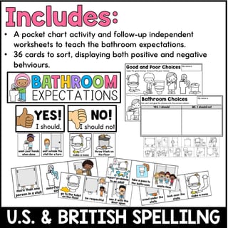 Back to School First Day First Week Activities, Crafts, Charts, Bathroom Rules, Worksheets - image 8 of 8