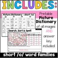 Short o CVC Word Families Phonics, Spelling and Word Sorting SOR Year 1 Worksheets - thumbnail 3 of 4