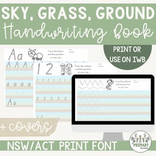 Sky Grass Ground Dirt Handwriting Tracing Practice Book - NSW/ACT - image 1 of 4