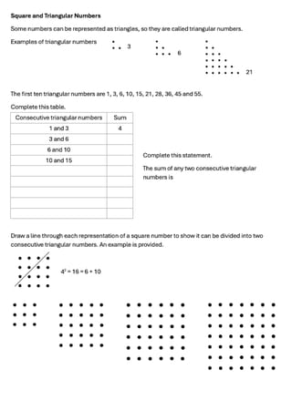 Square Numbers Year 6 Worksheets - image 4 of 4