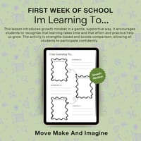 Growth Mindset Worksheet | “I Am Learning To…” | Back to School Wellbeing Activity | Junior Primary - thumbnail 1 of 1