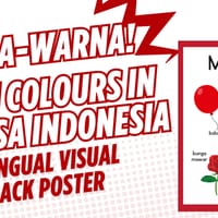 Warna-Warna! Learn Colours in Indonesian (Bilingual Visiual Pack Poster)