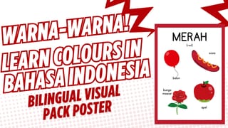 Warna-Warna! Learn Colours in Indonesian (Bilingual Visiual Pack Poster) - image 1 of 1