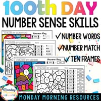 100th Day of School Numbers 0-10 Colour by Code Foundation Math Activity - thumbnail 3 of 4