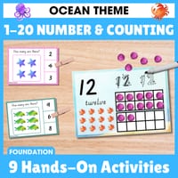 Numbers 1 to 20 Activities and Games | Ocean Theme | Foundation | Kindergarten - thumbnail 1 of 4
