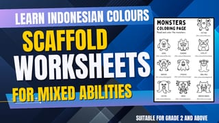 Learn Indonesian Colours: Scaffold Worksheets for Mixed Abilities - image 1 of 2