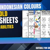 Learn Indonesian Colours: Scaffold Worksheets for Mixed Abilities - thumbnail 2 of 2