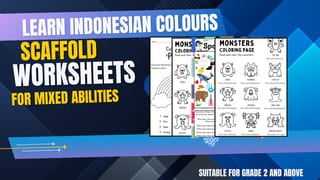 Learn Indonesian Colours: Scaffold Worksheets for Mixed Abilities - image 2 of 2