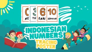 Indonesian Numbers Tracing Poster | Bilingual Number Formation (0–10) - image 5 of 5