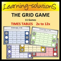 TIMES TABLES Game - THE GRID GAME - 11 Boards 2x to 12x - thumbnail 1 of 1