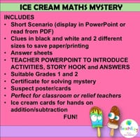 Ice Cream Mathematics Mystery Years 1 and 2 - thumbnail 3 of 4