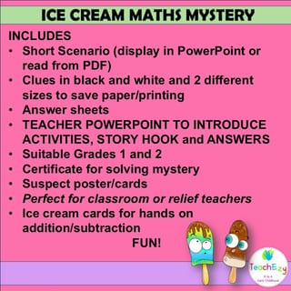 Ice Cream Mathematics Mystery Years 1 and 2 - image 3 of 4