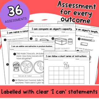 Foundation Maths Assessment SUPER BUNDLE Number Algebra Space Measurement Stats - image 2 of 4