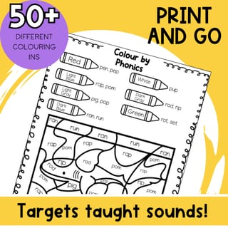 Review CVC words, Decode & Build Phonemic Awareness | Colour by Code Phonics - image 2 of 4