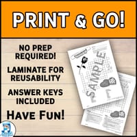 Valentine's Day Crosswords | February Fun! | Print & Go Puzzle Activity - thumbnail 2 of 2