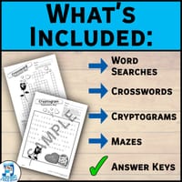 Valentine's Day Fun Puzzle Bundle | Word Searches, Mazes & more! Gr. 2-5 No Prep - thumbnail 2 of 4