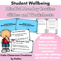 Mindful Monday Routine Slides & Worksheets (F–6) | Student Wellbeing - thumbnail 1 of 3