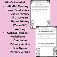 Mindful Monday Routine Slides & Worksheets (F–6) | Student Wellbeing - thumbnail 3 of 3