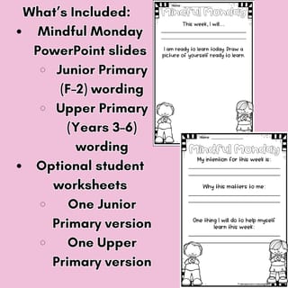 Mindful Monday Routine Slides & Worksheets (F–6) | Student Wellbeing - image 3 of 3