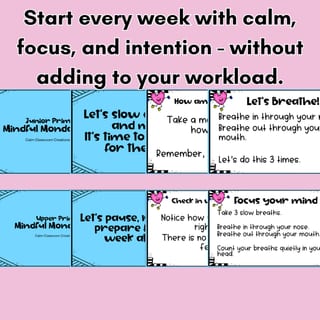 Mindful Monday Routine Slides & Worksheets (F–6) | Student Wellbeing - image 2 of 3