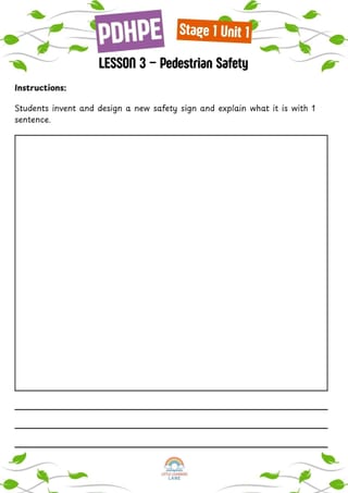 Stage 1 PDHPE Unit 1 – Safety, Wellbeing and Movement. **NEW Syllabus** - image 7 of 7