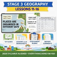 Stage 3 HSIE – Lessons 11-16 Geography Unit 1: Places Are Organised in Different Ways - thumbnail 1 of 5