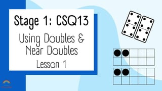Stage 1 EAST Maths - CSQ13 & CHAN1 | Lessons 1-4 | Doubles/Near Double & Chance - image 2 of 8