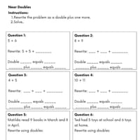 Stage 1 EAST Maths - CSQ13 & CHAN1  | Lessons 1-4 | Doubles/Near Double & Chance - thumbnail 6 of 8
