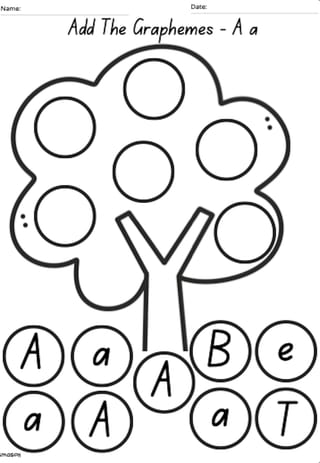 Matching Graphemes 'A' Worksheet - image 2 of 2