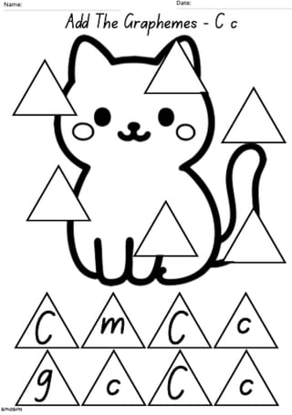 Matching Graphemes 'C' Worksheet - image 2 of 2