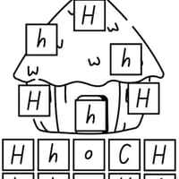 Matching Graphemes 'H' Worksheet - thumbnail 1 of 2