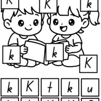 Matching Graphemes 'K' Worksheet - thumbnail 1 of 2