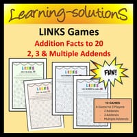 ADDING to 20 - LINKS Games - 12 Games for Consolidation and Fluency