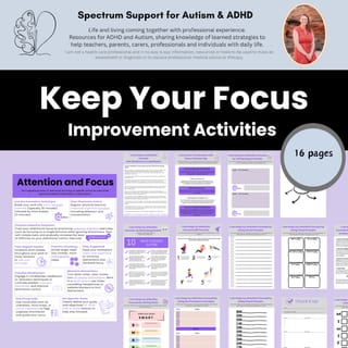 Attention Focus Improvement Executive Functioning Activities Teens Adults ADHD - image 1 of 9