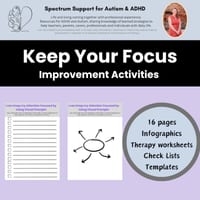 Attention Focus Improvement Executive Functioning Activities Teens Adults ADHD - thumbnail 7 of 9