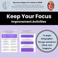Attention Focus Improvement Executive Functioning Activities Teens Adults ADHD - thumbnail 4 of 9