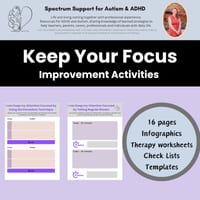 Attention Focus Improvement Executive Functioning Activities Teens Adults ADHD - thumbnail 6 of 9
