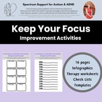 Attention Focus Improvement Executive Functioning Activities Teens Adults ADHD - thumbnail 8 of 9