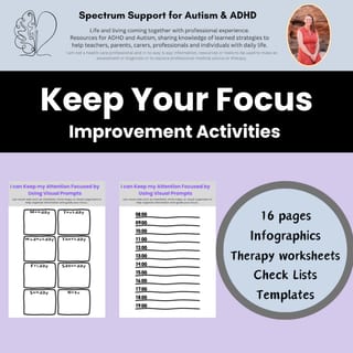 Attention Focus Improvement Executive Functioning Activities Teens Adults ADHD - image 8 of 9